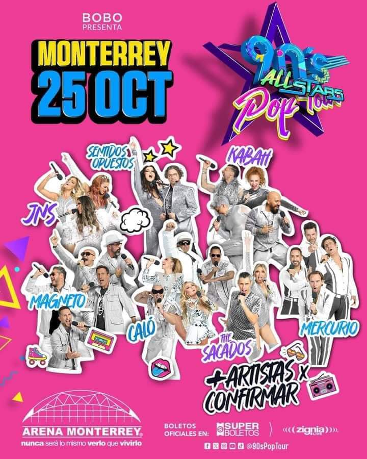 90s Pop Tour eventos en Monterrey