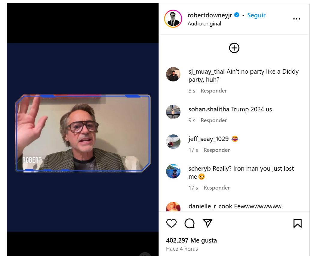 Comentarios negativos sobre Los Vengadores a favor de Kamala Harris