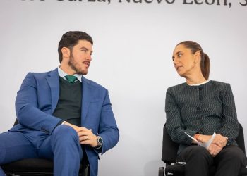 Samuel García y Claudia Sheinbaum tren de pasajeros