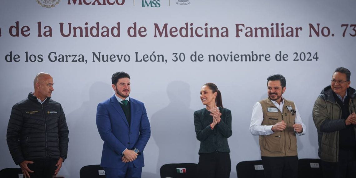 Samuel García y Claudia Sheinbaum imss santa catarina