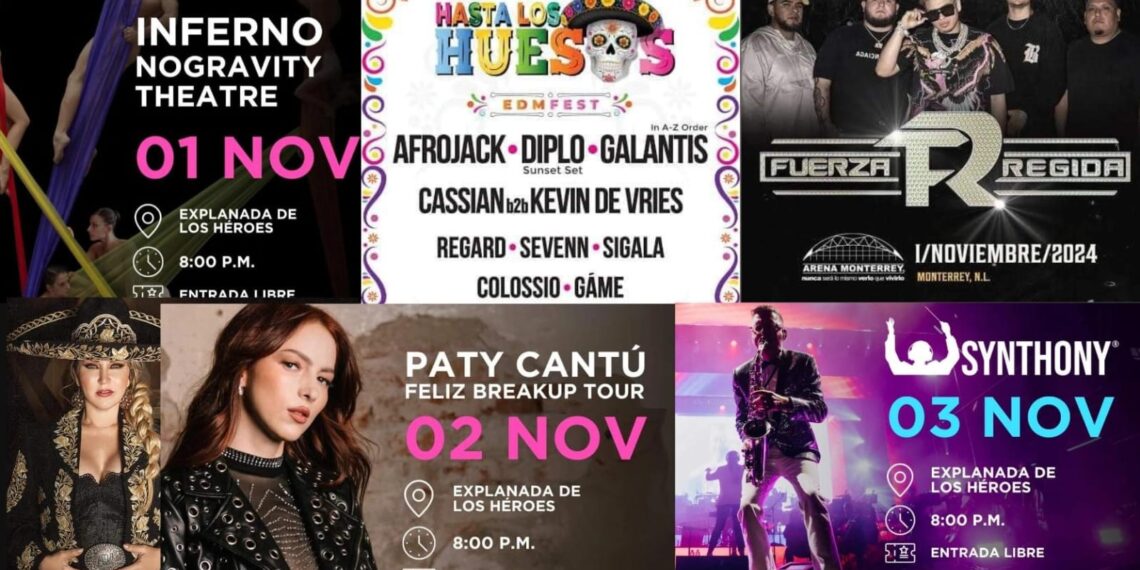Agenda de eventos en Monterrey 1-3 de noviembre