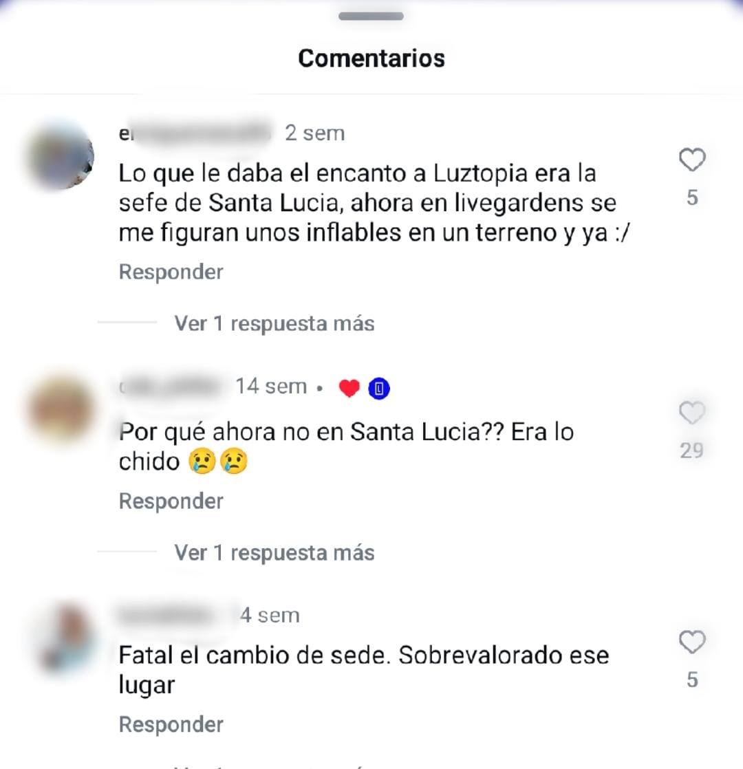 Críticas de usuarios a Luztopía