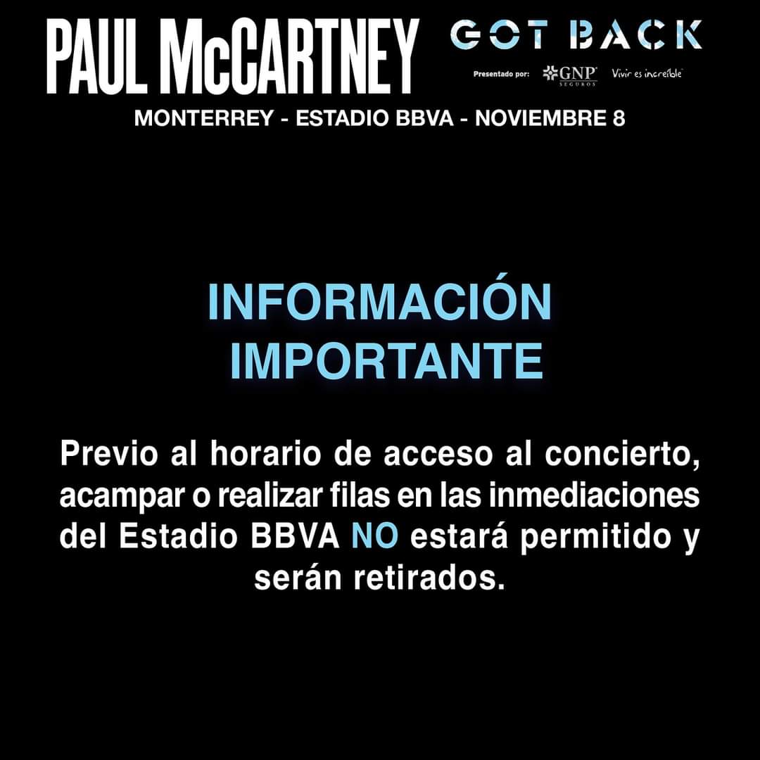 Prohíben hacer filas a fans de Paul McCartney