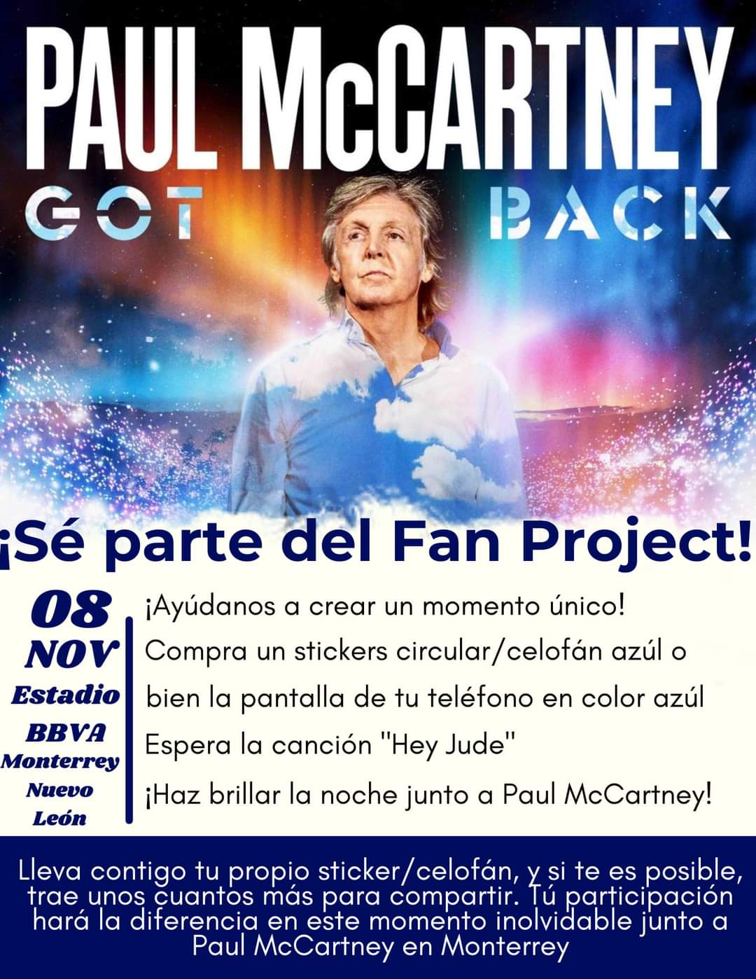 Fan Project para concierto de Paul McCartney