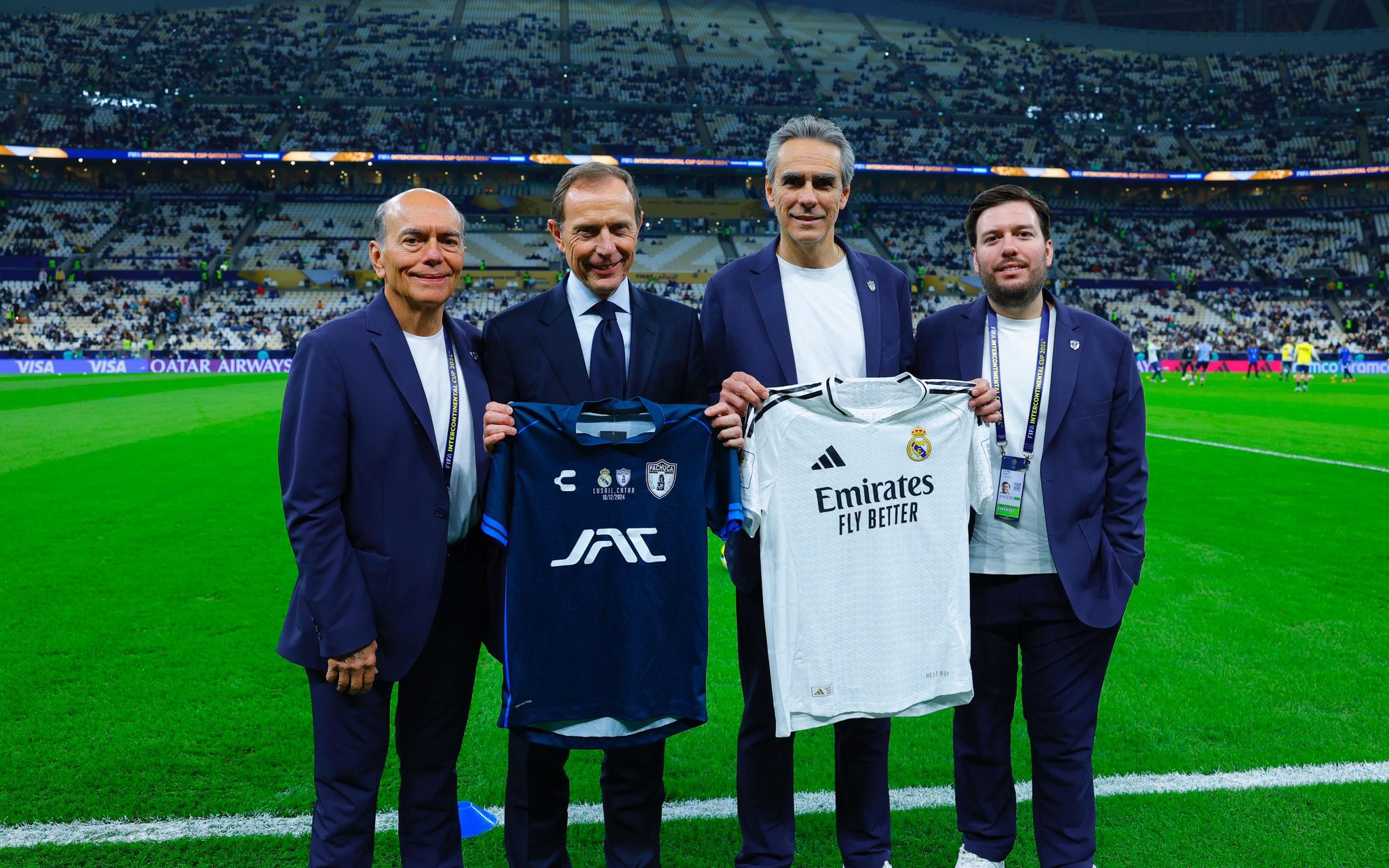 Directivos del Pachuca y Real Madrid