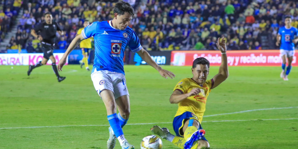 El partido de América vs Cruz Azul empata con un marcador 0-0