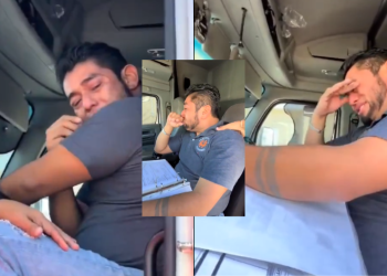 Chofer llora tras accidente vial por miedo a perder su trabajo, un tránsito local lo tranquiliza