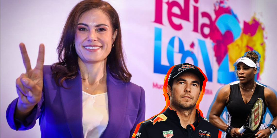 Checo Pérez y Serena Williams