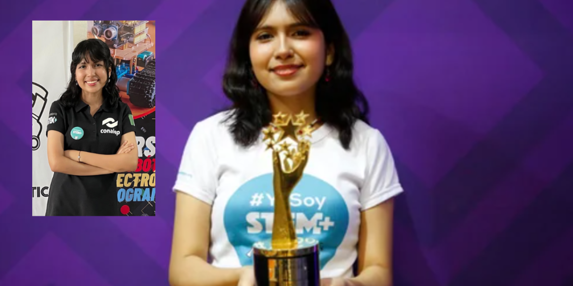 Ángela Elena Olazarán Laureno ex alumna del Conalep fue nombrada como la mejor estudiante del mundo