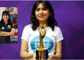 Ángela Elena Olazarán Laureno ex alumna del Conalep fue nombrada como la mejor estudiante del mundo