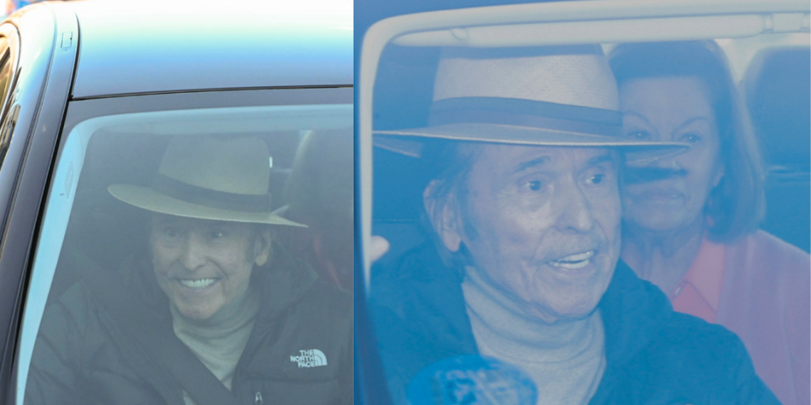 El cantante Raphael es dado de alta y sale sonriente del Hospital 12 de octubre