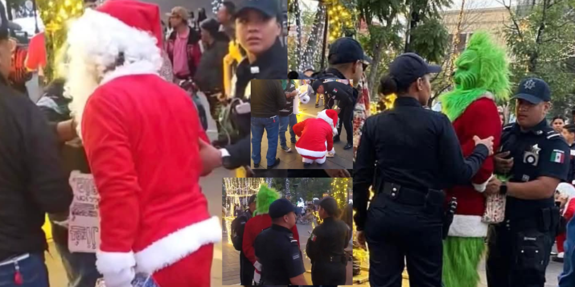 El Grinch y Santa Claus protagonizan pelea a golpes en Aguascalientes