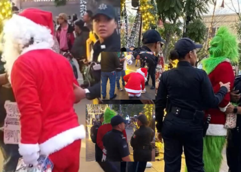 El Grinch y Santa Claus protagonizan pelea a golpes en Aguascalientes