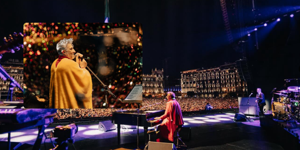 Fito Páez reúne a más de 80 mil aficionados en el Zócalo de la Ciudad de México.