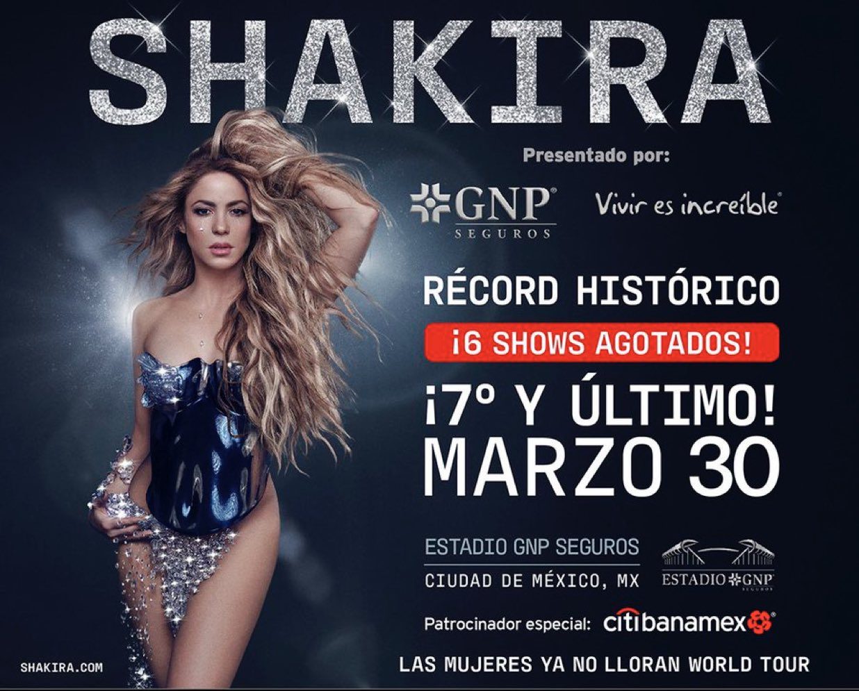 Shakira rompe récords con séptimo show en el Estadio GNP Seguros, uno de los conciertos más esperados este 2025