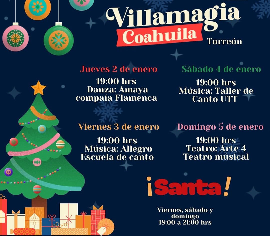 Conoce la cartelera de Villamagia Coahuila en Torreón