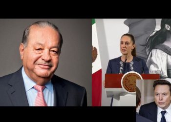 Claudia Sheinbaum Carlos Slim Elon Musk