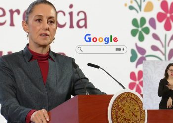 Claudia Sheinbaum y google Golfo de México
