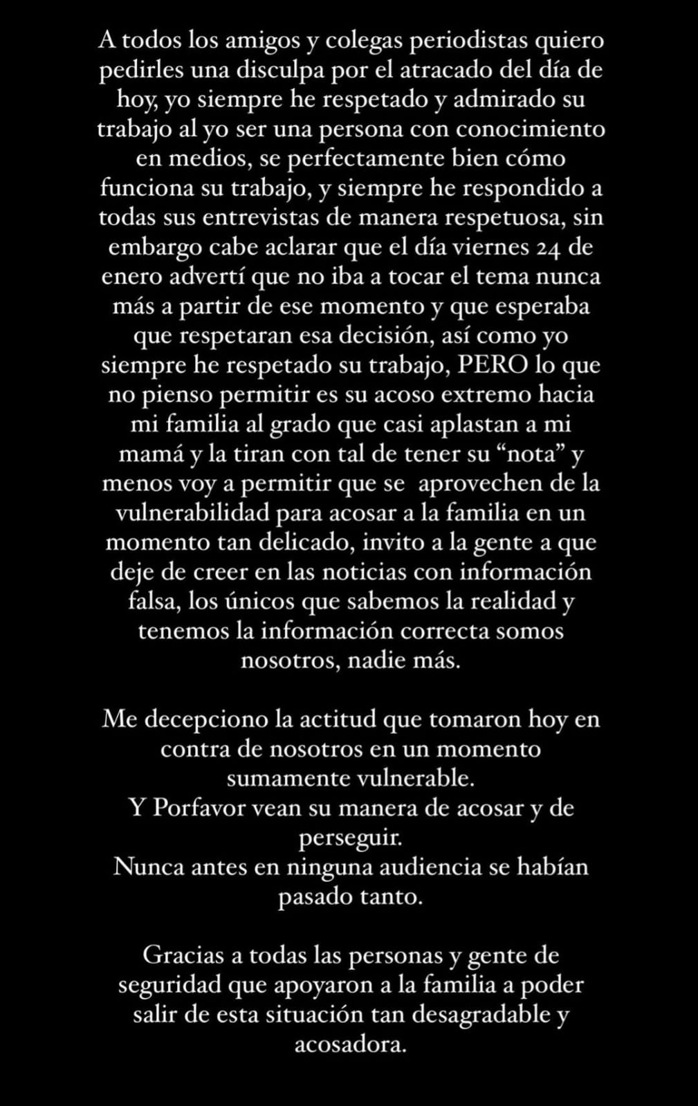 Rodrigo Márquez explota contra la prensa en sus primeras declaraciones y se disculpa en sus redes sociales.