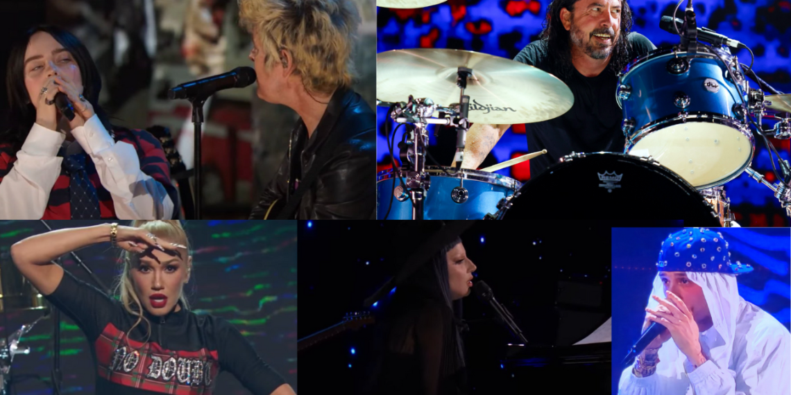 Billie Eilish con Green Day, la épica reunión de los ex integrantes de Nirvana, Lady Gaga, Peso Pluma y más en el FireAid LA 2025