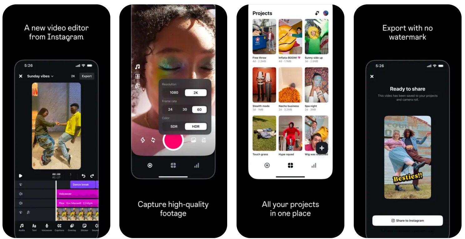 Conoce las funciones del nuevo editor de Instagram Edits.