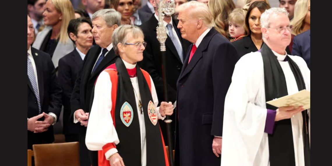obispa Mariann Edgar Budde y Donald Trump