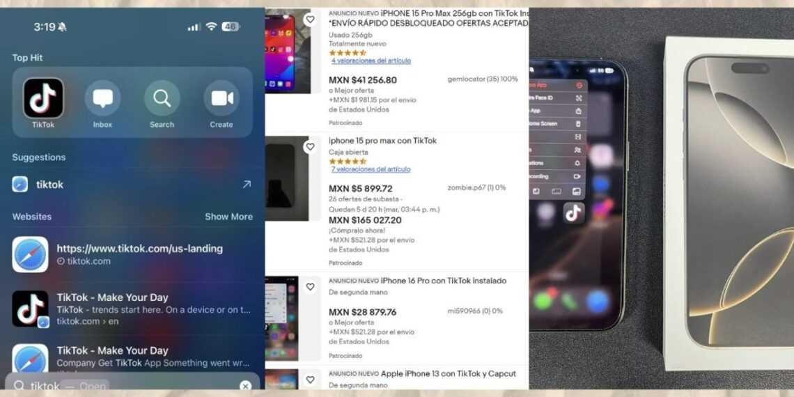 iPhones con TikTok instalado se venden por miles de dólares en Estados Unidos