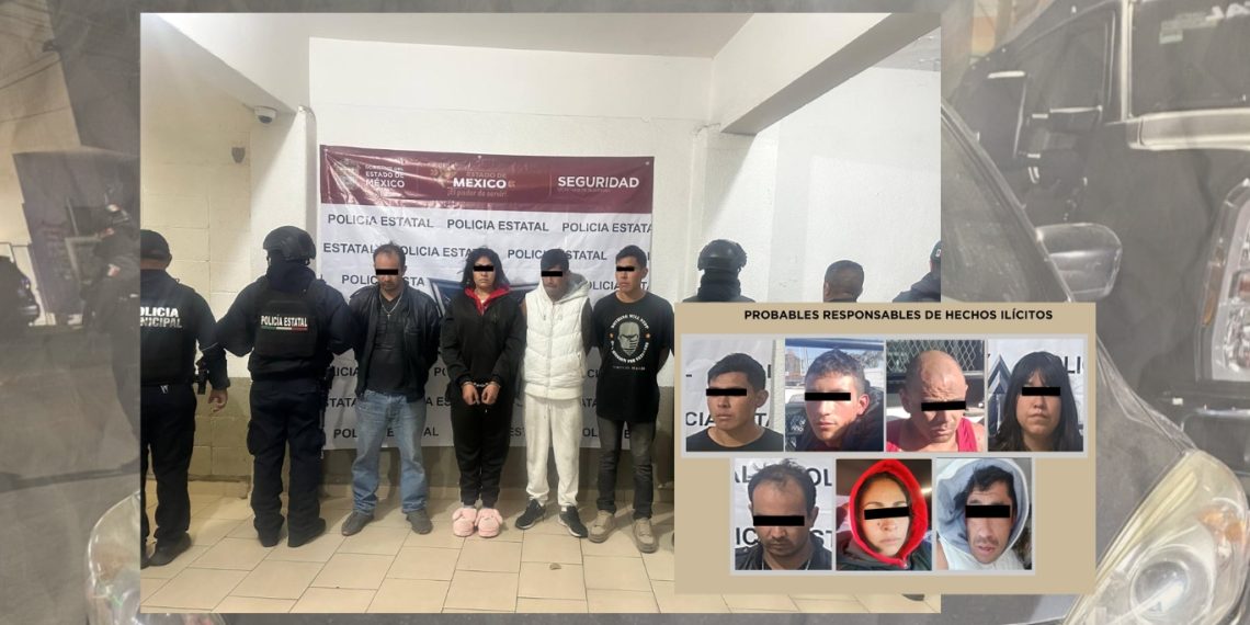 Detienen a nueve presuntos de un grupo criminal en el Edomex