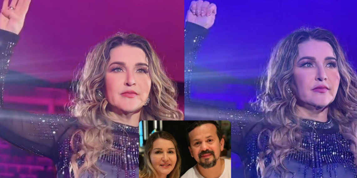 Alicia Villarreal aparentemente interpone denuncia a Cruz Martínez, realiza señal de auxilio en concierto.