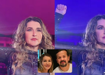 Alicia Villarreal aparentemente interpone denuncia a Cruz Martínez, realiza señal de auxilio en concierto.