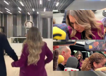 Alicia Villarreal llega a la fiscalía a ampliar denuncia contra Cruz Martínez.