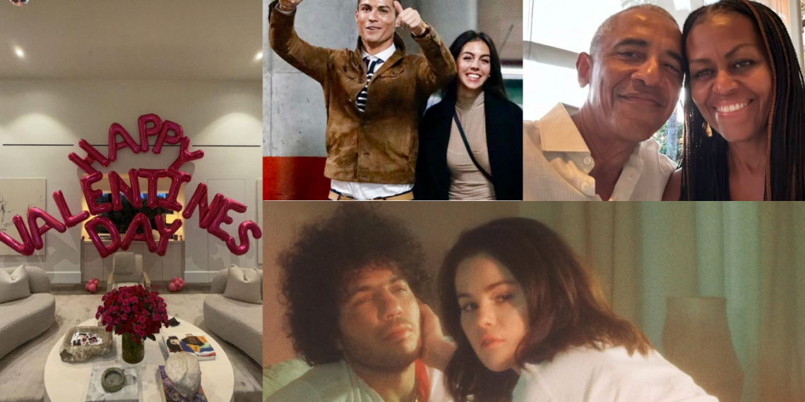 Celebridades festejan San Valentín.