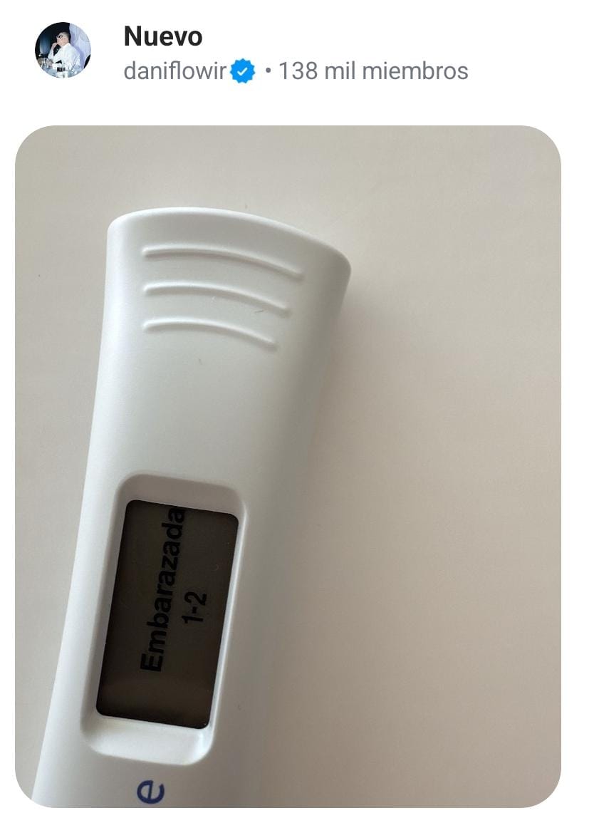 Dani Flow anuncia que será papá nuevamente.