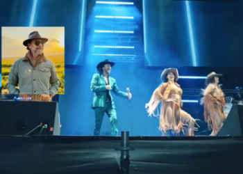 El Buki baila Not Like Us de Kendrick Lamar en concierto.