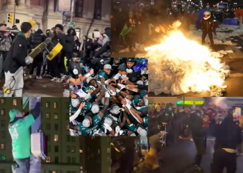 Festejan con destrozos en Philadelphia por triunfo en Super Bowl.