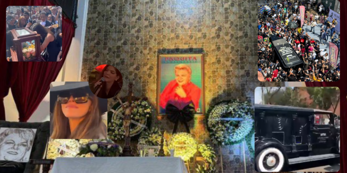 Cientos de fans se unen al recorrido de cenizas de Paquita la del Barrio.