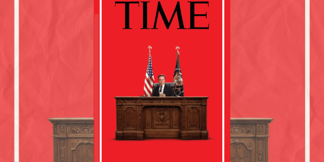 La nueva portada de TIME: Elon Musk en el escritorio presidencial de Trump