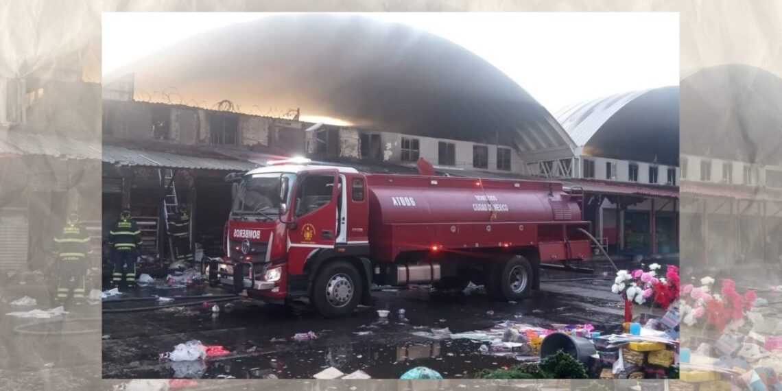 Incendio en la Central de Abasto en la CDMX