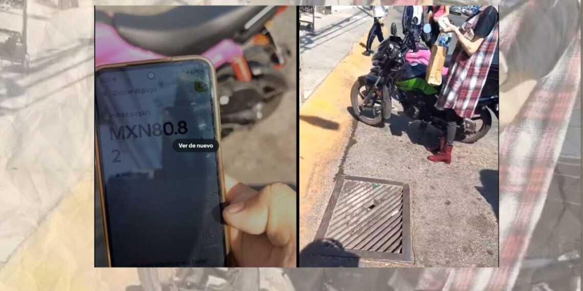 Lady 10 Pesos" se niega a pagar a repartidor de Uber