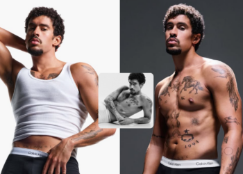 Bad Bunny modela en ropa interior para Calvin Klein.