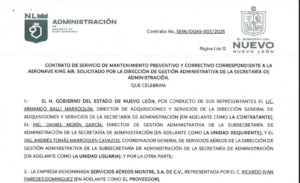 Contrato de Mantenimiento de King Air