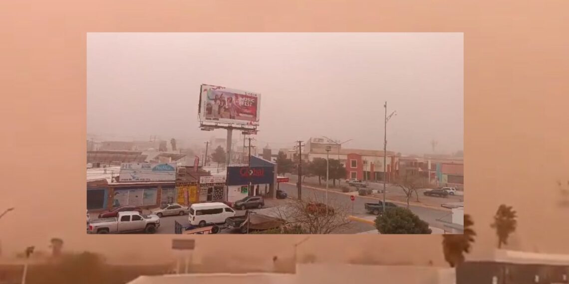 Cielo de Chihuahua se tiñe de naranja por tolvaneras; autoridades emiten alerta