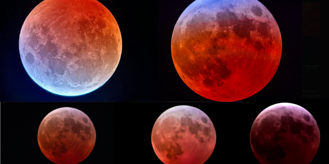 Conoce las mejores fotos del eclipse lunar.