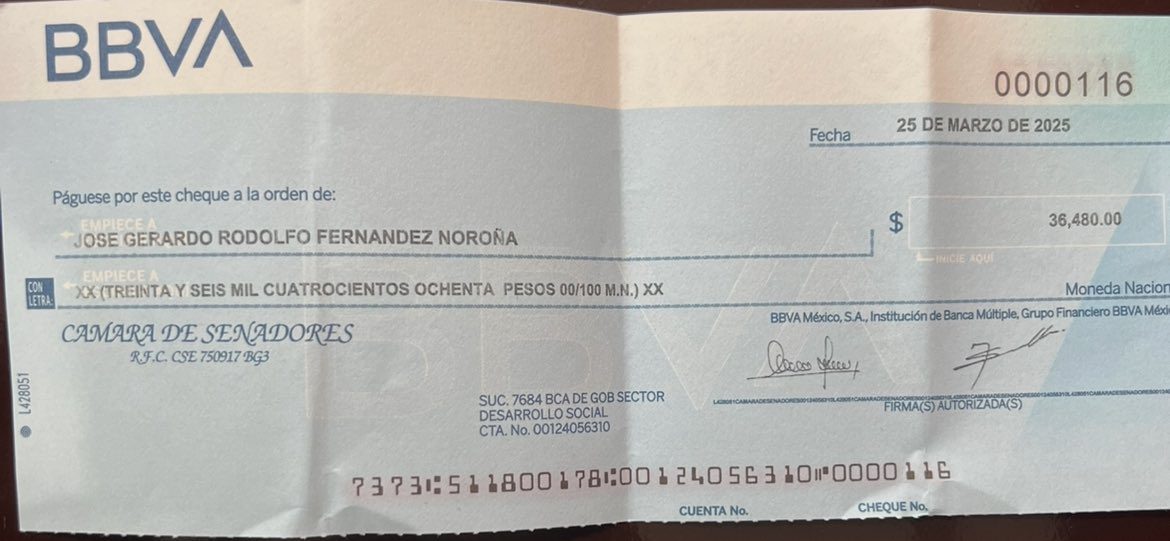 Noroña Cheque