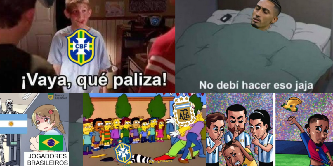Conoce los mejores memes del partido de Argentina contra Brasil.