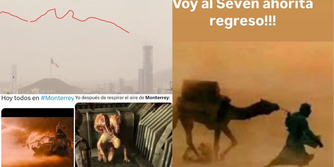 Regios crean memes por contaminación en Monterrey.
