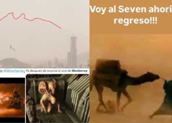 Regios crean memes por contaminación en Monterrey.