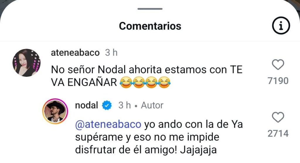 Nodal escribe "ya supérame" y usuarios lo toman como indirecta a Cazzu.