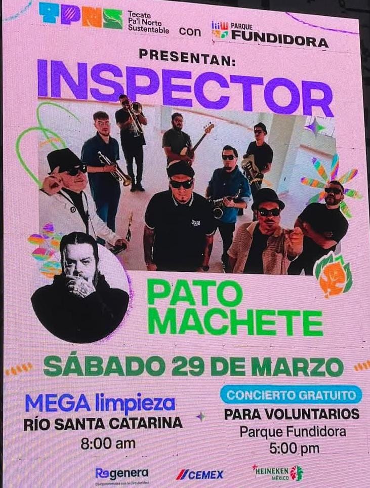Concierto gratis para voluntarios de limpieza del Río de Santa Catarina por Pa'l Norte.