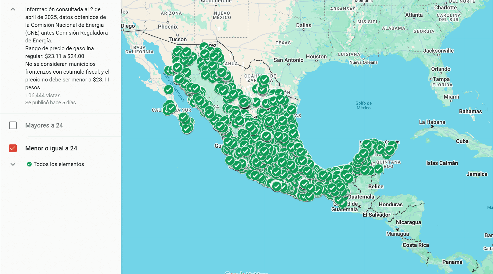 ¿Quieres saber qué gasolinera del país te vende a precios justos? Revisa el mapa interactivo de la Profeco 